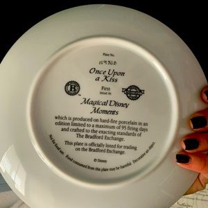 Disney collection plate with certificate